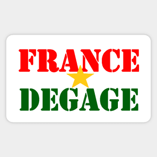 Burkina Faso France Degage Sticker